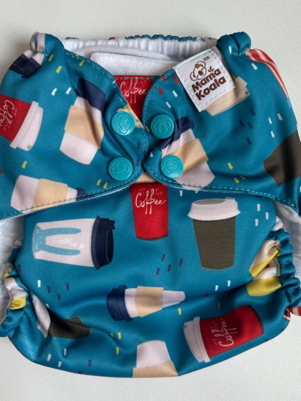 Mama Koala Coffee Lovers Pocket Cloth Diaper One Size No Insert NEW